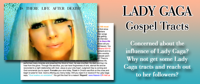 Lady Gaga Gospel Tract